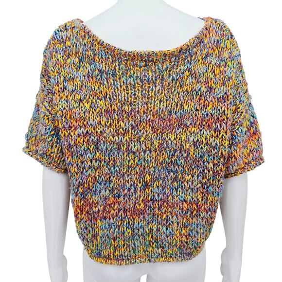 Free People Mezcal Cropped Boxy Sweater Tee M - Picture 2 of 6